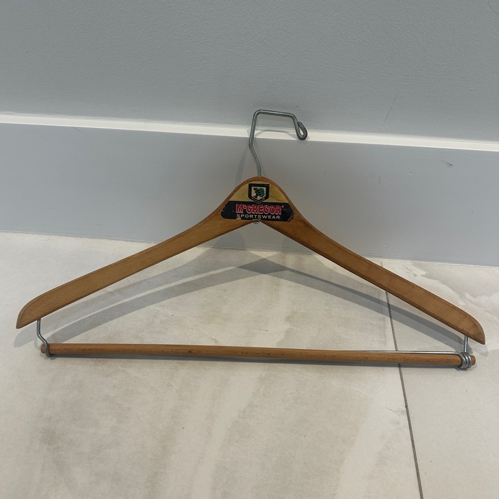 Rare Vintage Collectible McGregor Sportswear Wooden Hanger 1950-70’s